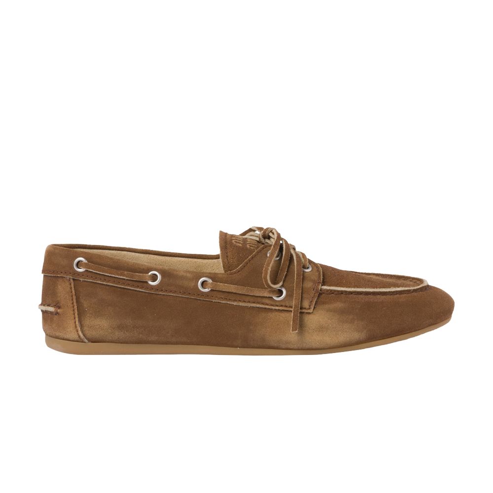 Pre-owned Miu Miu Wmns Faded Unlined Suede Loafer 'cinnamon' | Brown | Women's Size 36