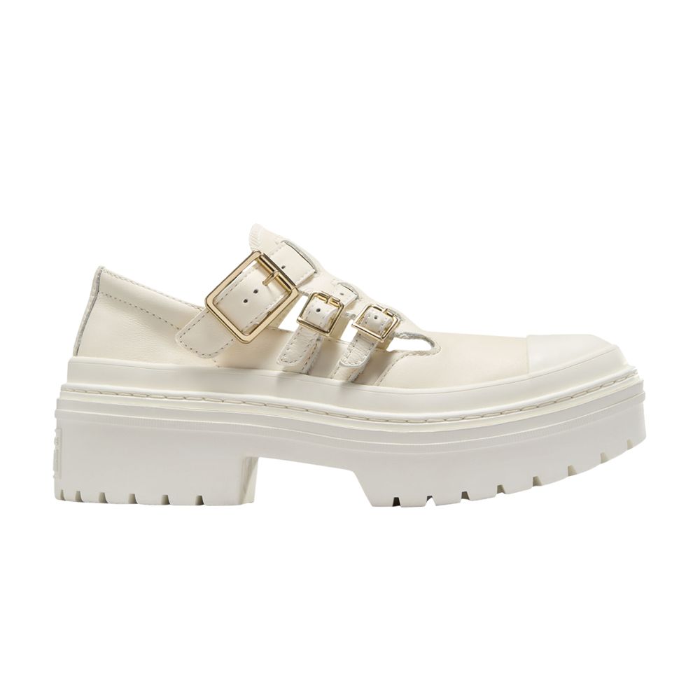 Pre-owned Converse Wmns Chuck Taylor All Star Lugged Heel Mary Jane Platform Low 'egret Gold' | Cream | Women'