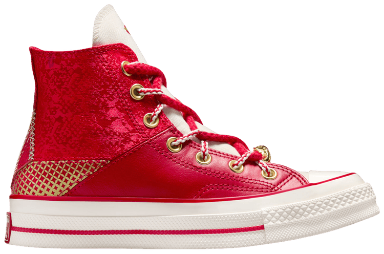 Converse Chuck 70 High Lunar New Year   Enamel Red Snakeskin