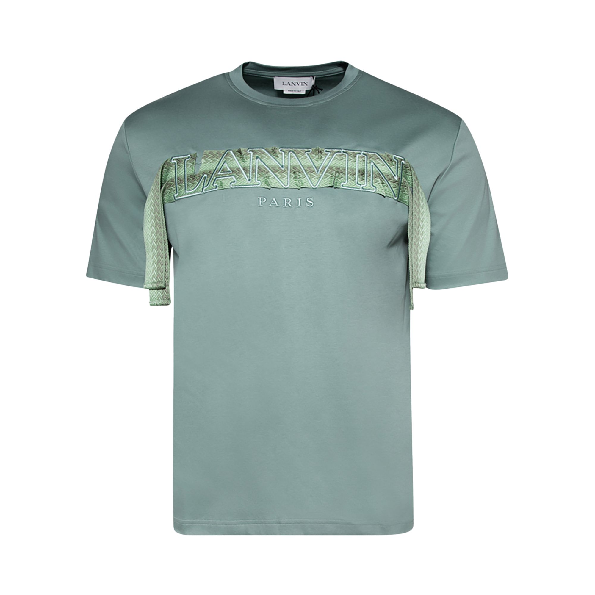 Pre-owned Lanvin Curb Lace T-shirt 'vert De Gris' | Green | Men's Size Xxl