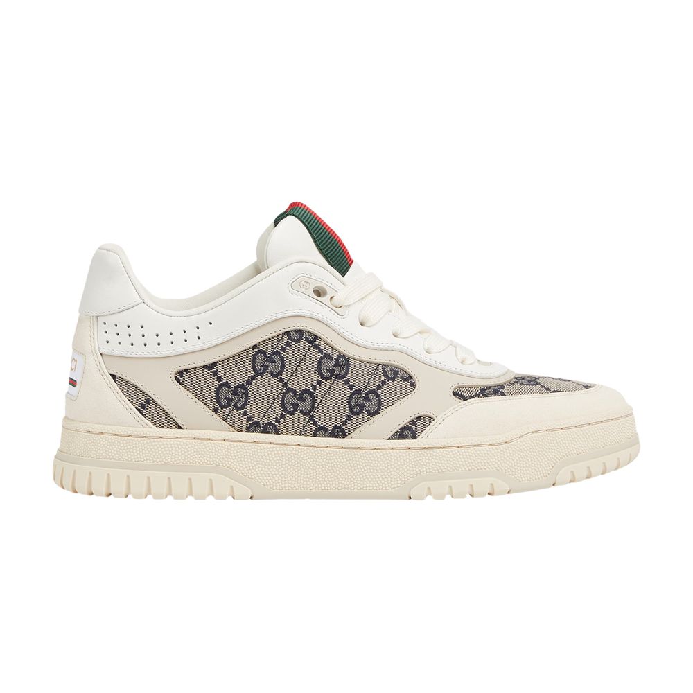 Pre-owned Gucci Wmns Re-web Sneaker 'gg Canvas - Beige Blue' | Cream | Women's Size 8 In White