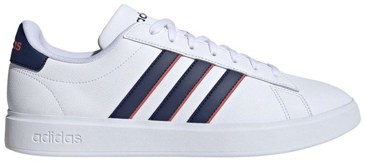 Adidas Grand Court White Dark Blue Scarlet
