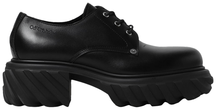 Off White Exploration Almond Toe Derby Black