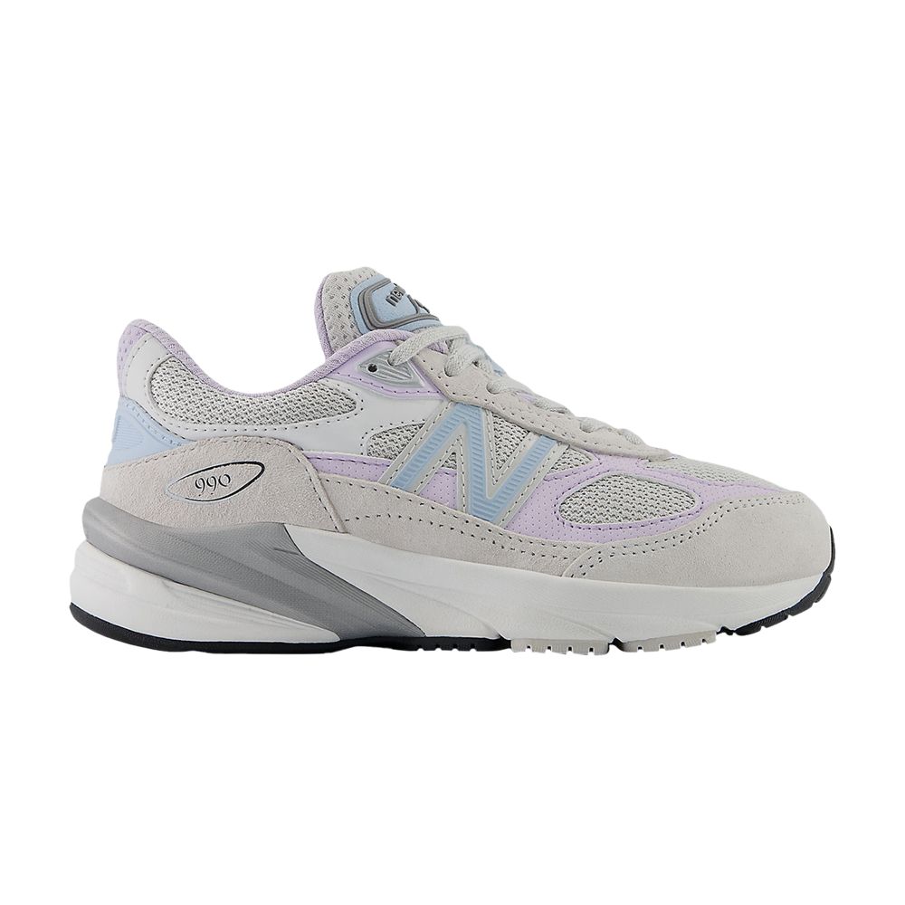 Pre-owned New Balance 990v6 Little Kid 'grey Matter Bright Lavender' | Kid's Size 3