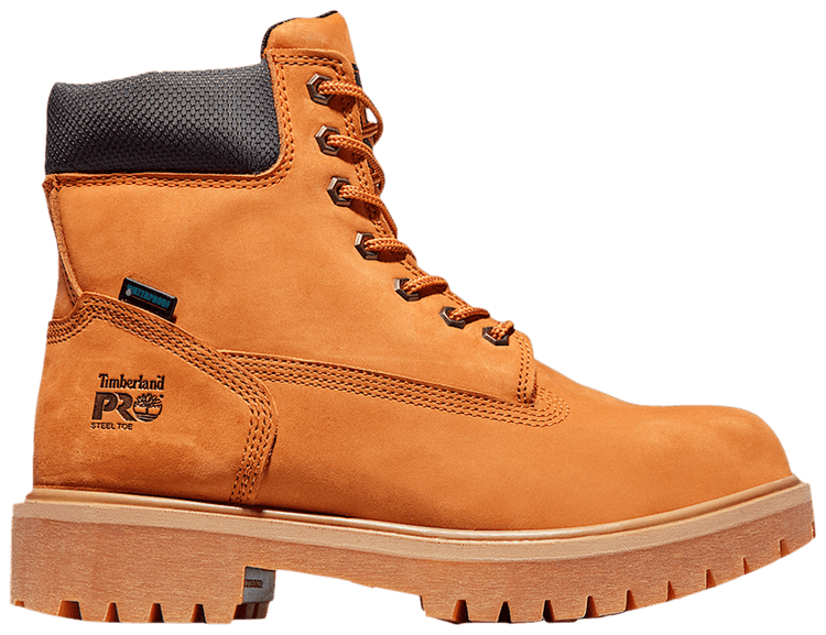 Timberland Direct Attach 6 Inch Steel Toe Waterproof Work Boot Wheat