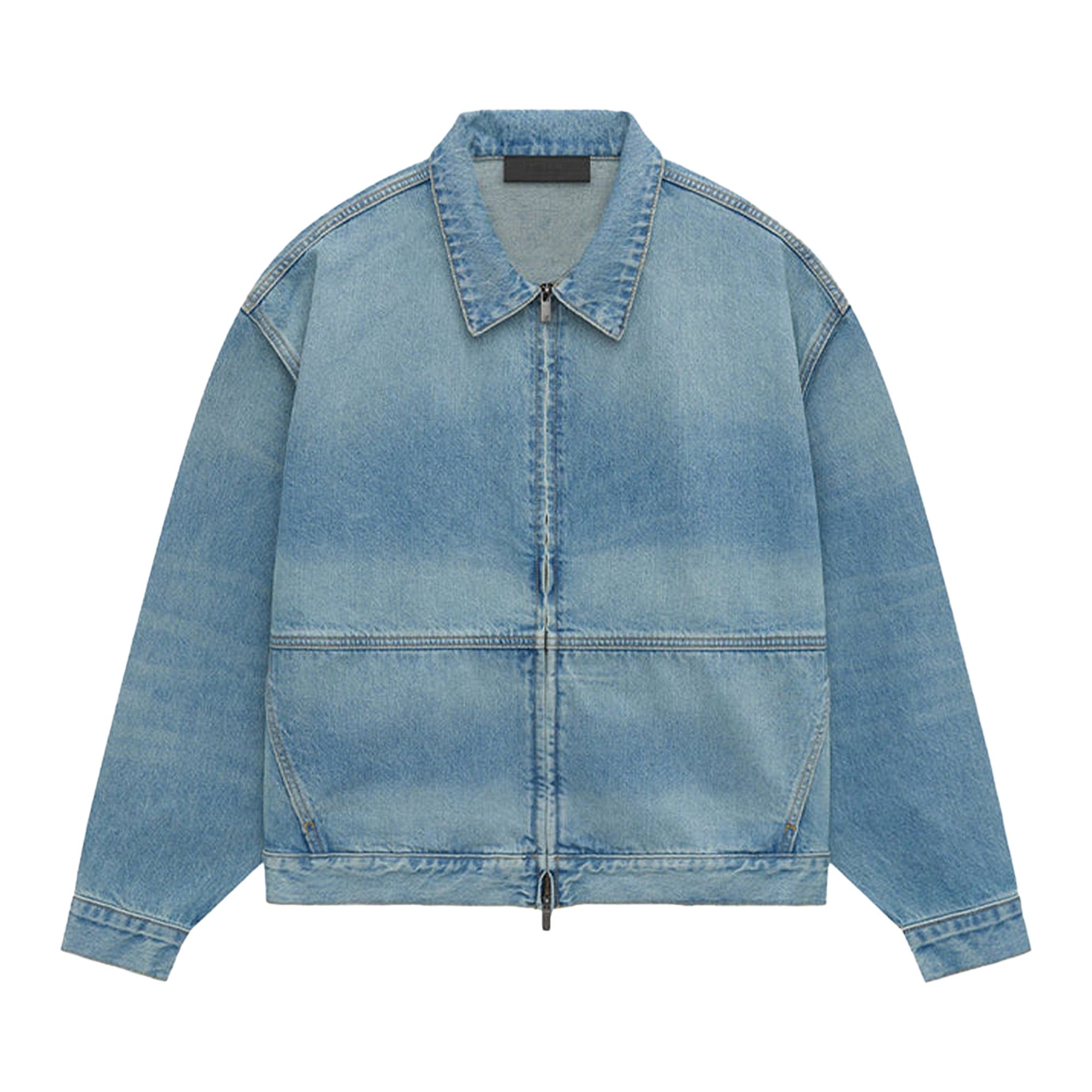 Pre-owned Essentials Fear Of God  Denim Trucker Jacket 'vintage Blue' | Men's Size Xs