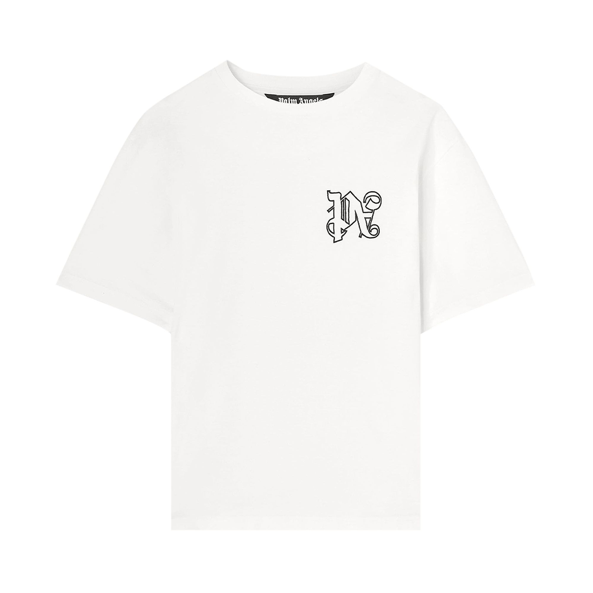Pre-owned Palm Angels Monogram Regular Tee 'white/black' | Men's Size M