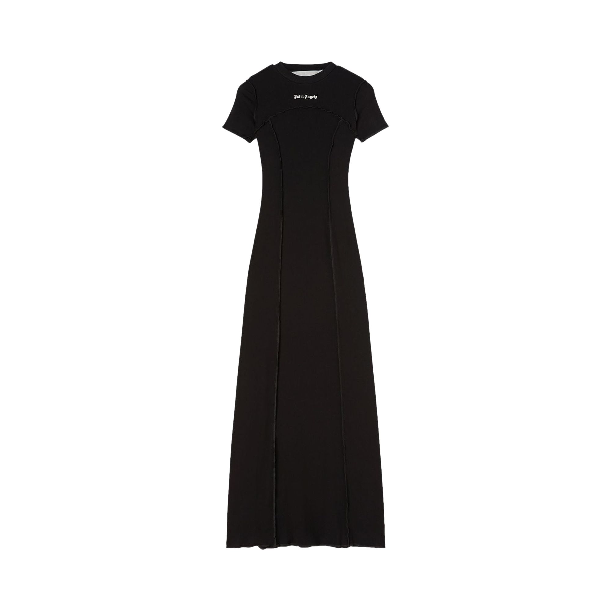 Pre-owned Palm Angels Open Back Logo Rib Dress 'black' | Women's Size Xs