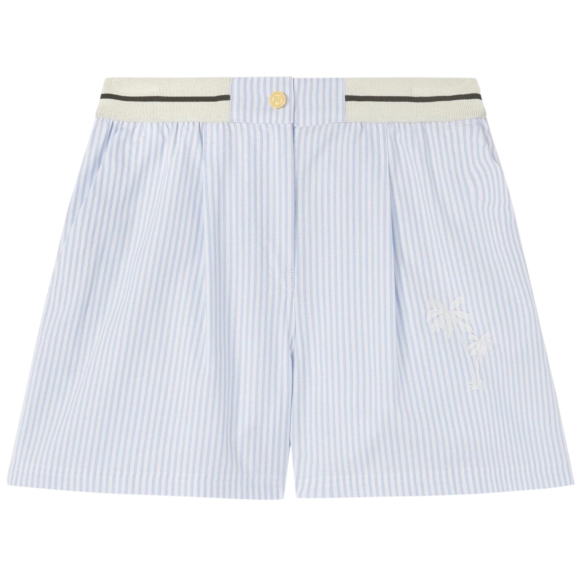 Pre-owned Palm Angels Palms Stripes Boxer Shorts 'light Blue' | Women's Size Xs