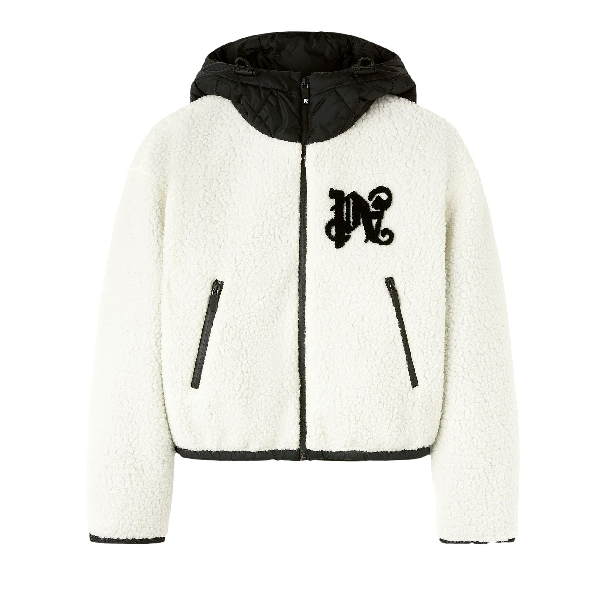 Pre-owned Palm Angels Monogram Cozy Ski Jacket 'white/black' | Women's Size Xs