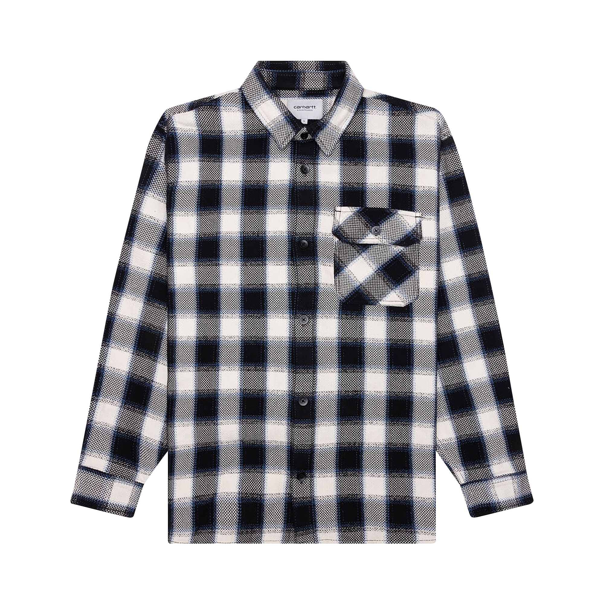Pre-owned Carhartt Wip Witten Check Long-sleeve Shirt 'natural' | Cream | Men's Size M