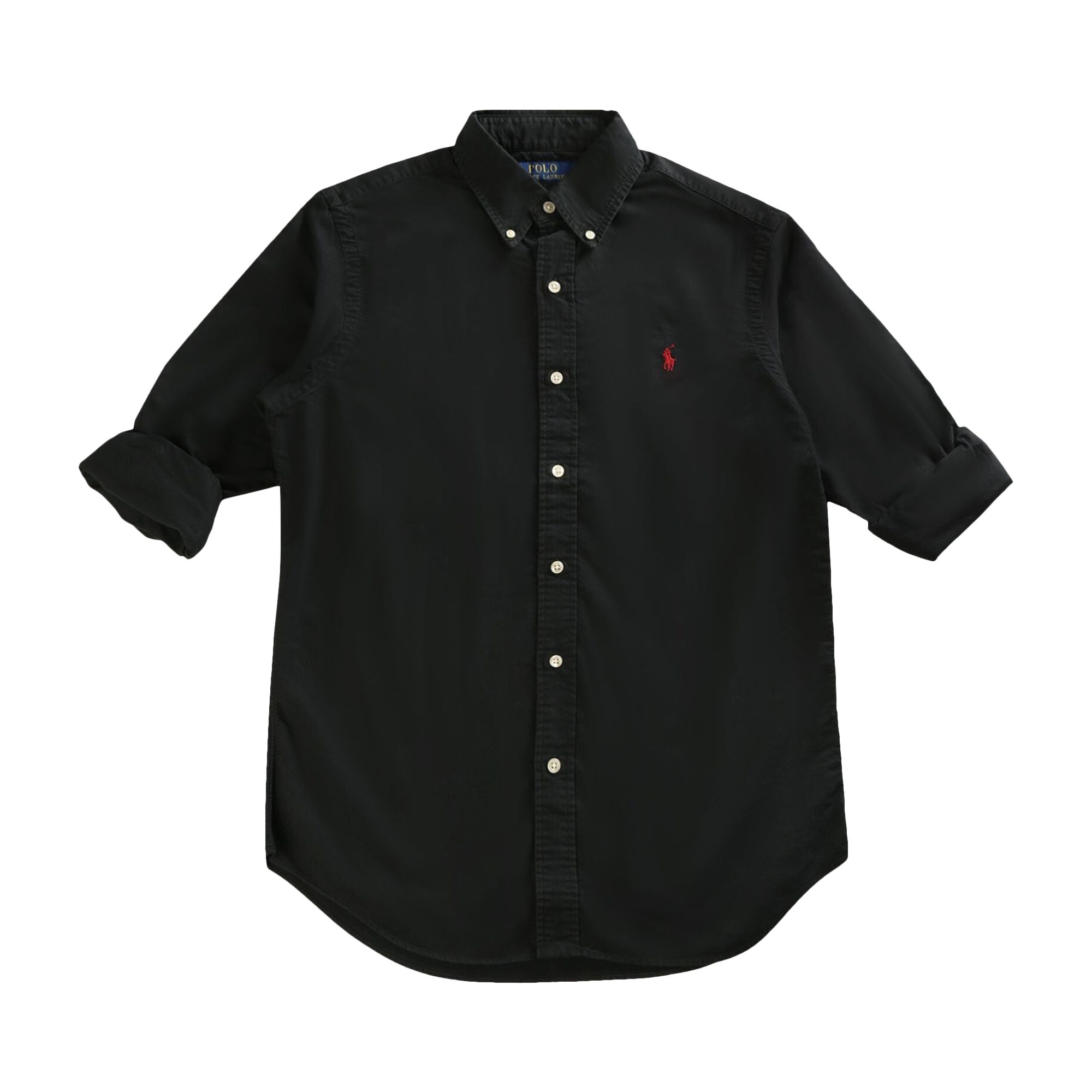 Pre-owned Polo Ralph Lauren Long-sleeve Oxford Shirt 'black' | Men's Size M