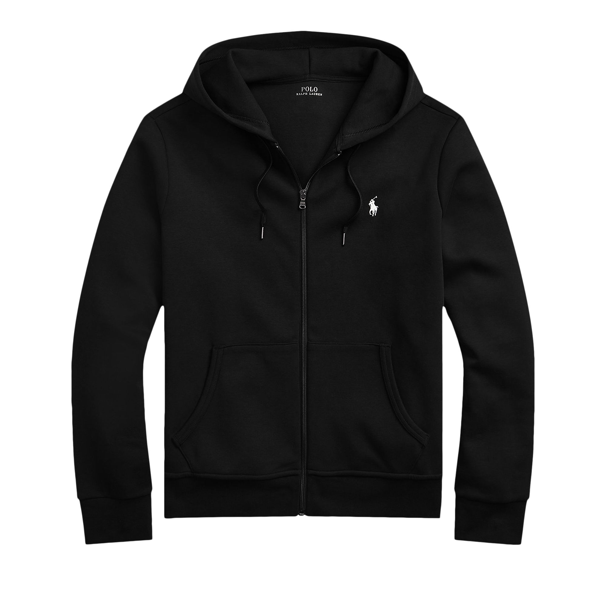 Pre-owned Polo Ralph Lauren Long-sleeve Full Zip Hoodie 'black' | Men's Size Xl