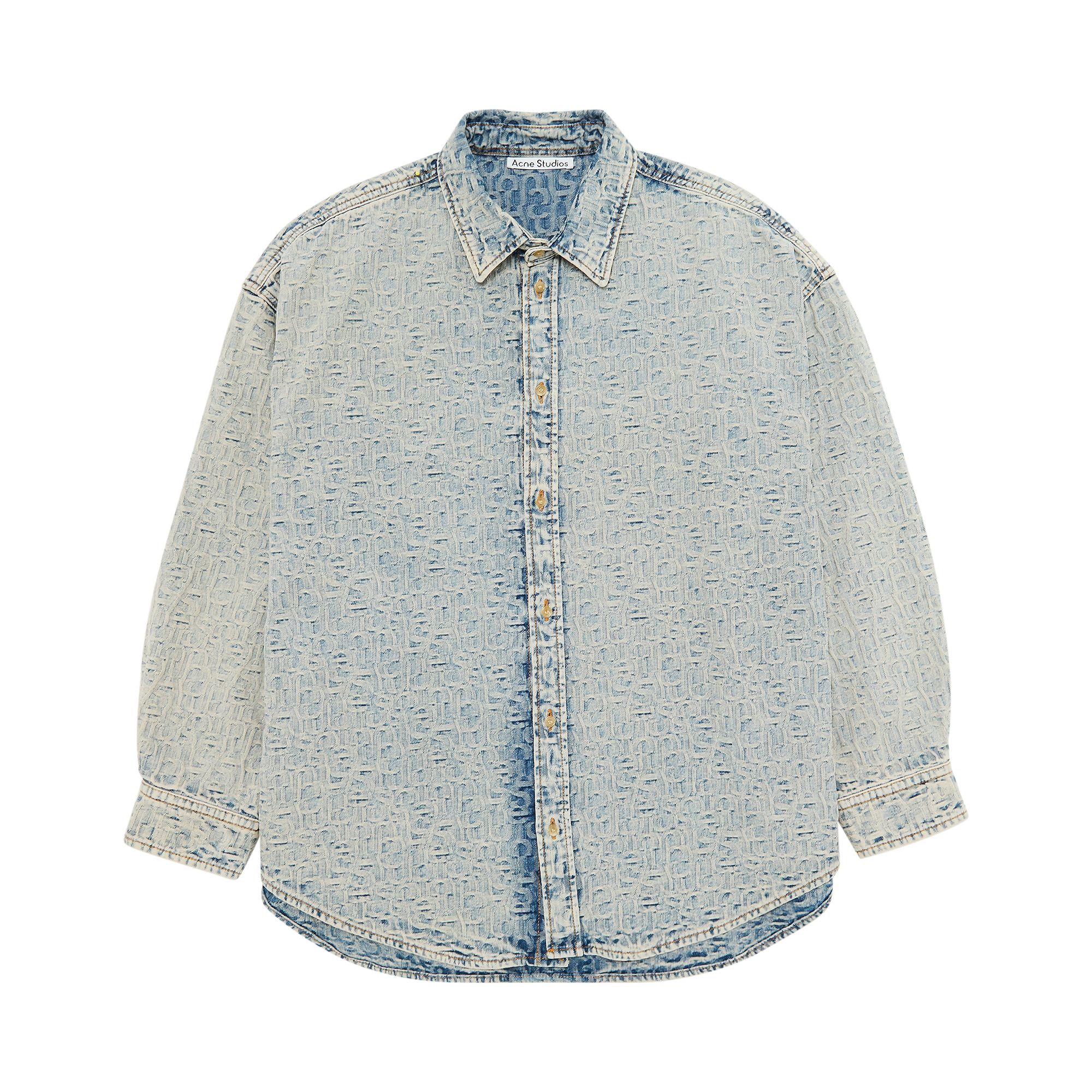 Pre-owned Acne Studios Monogram Shirt 'blue/beige' | Men's Size 52