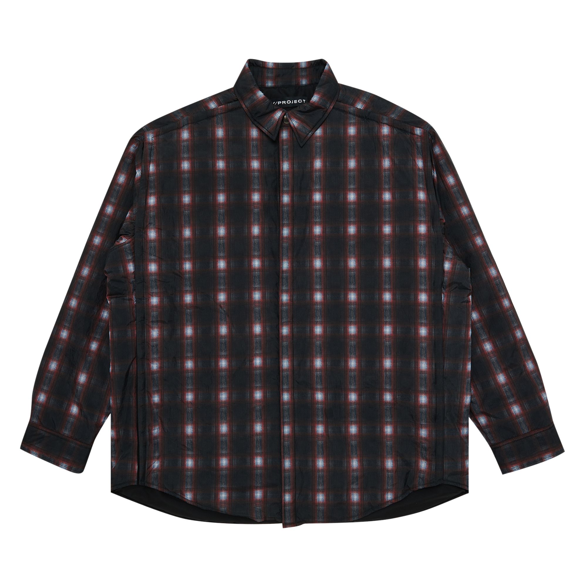 Pre-owned Y/project Velcro Padded Overshirt 'red/grey Check' In Multi-color