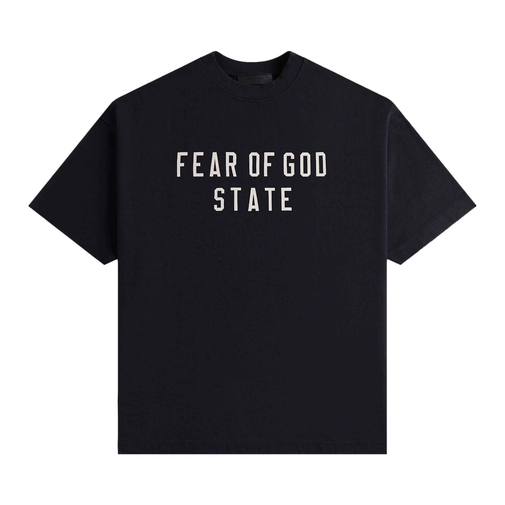Pre-owned Essentials Fear Of God  Heavy Crewneck Tee 'black'