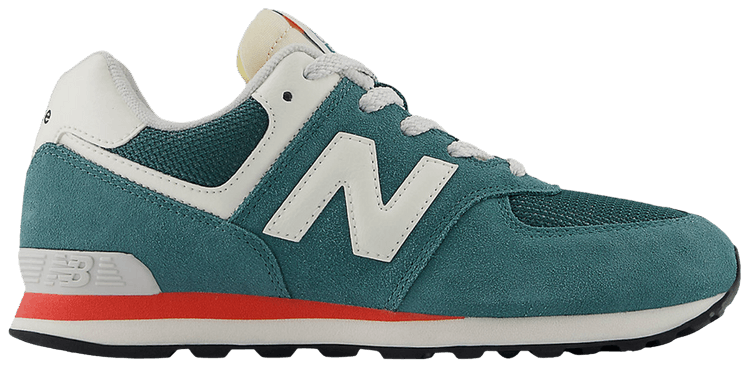 New Balance 574 Big Kid New Spruce Blast Red