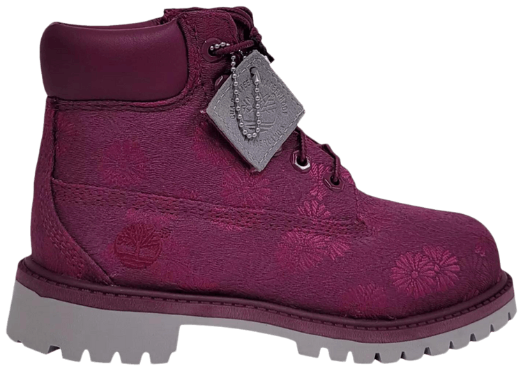 Timberland 6 Inch Premium Waterproof Boot Junior Magenta Floral