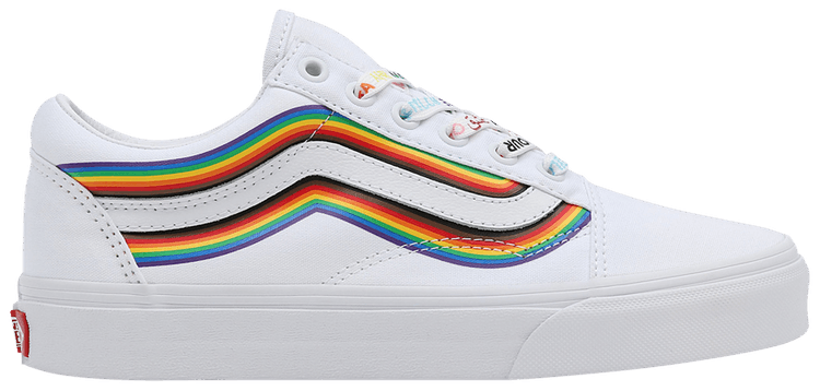 Vans Old Skool Pride   White Rainbow