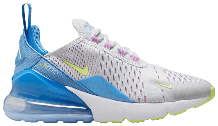 Nike Air Max 270 GS Pure Platinum Blue Light Lemon Twist