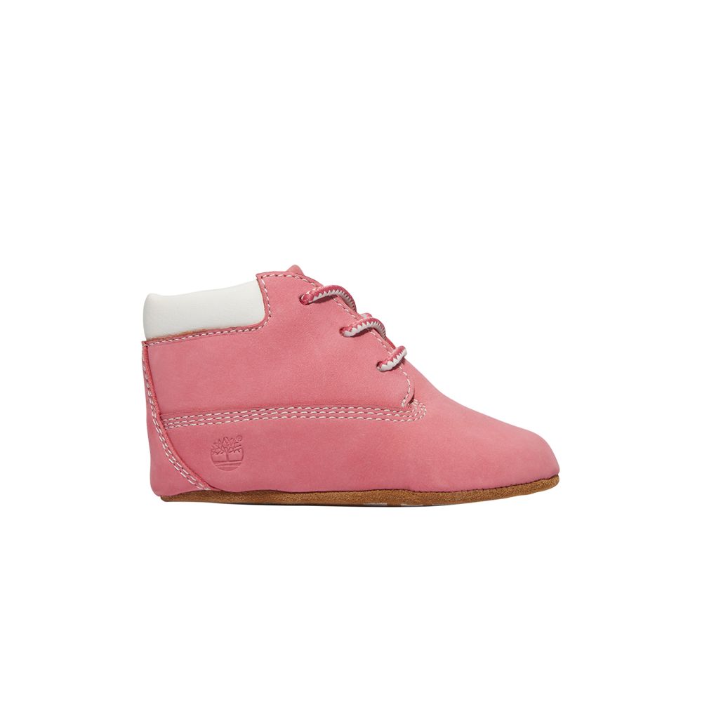 Pre-owned Timberland Crib Bootie Toddler 'pink' With Hat | Infant Size 4