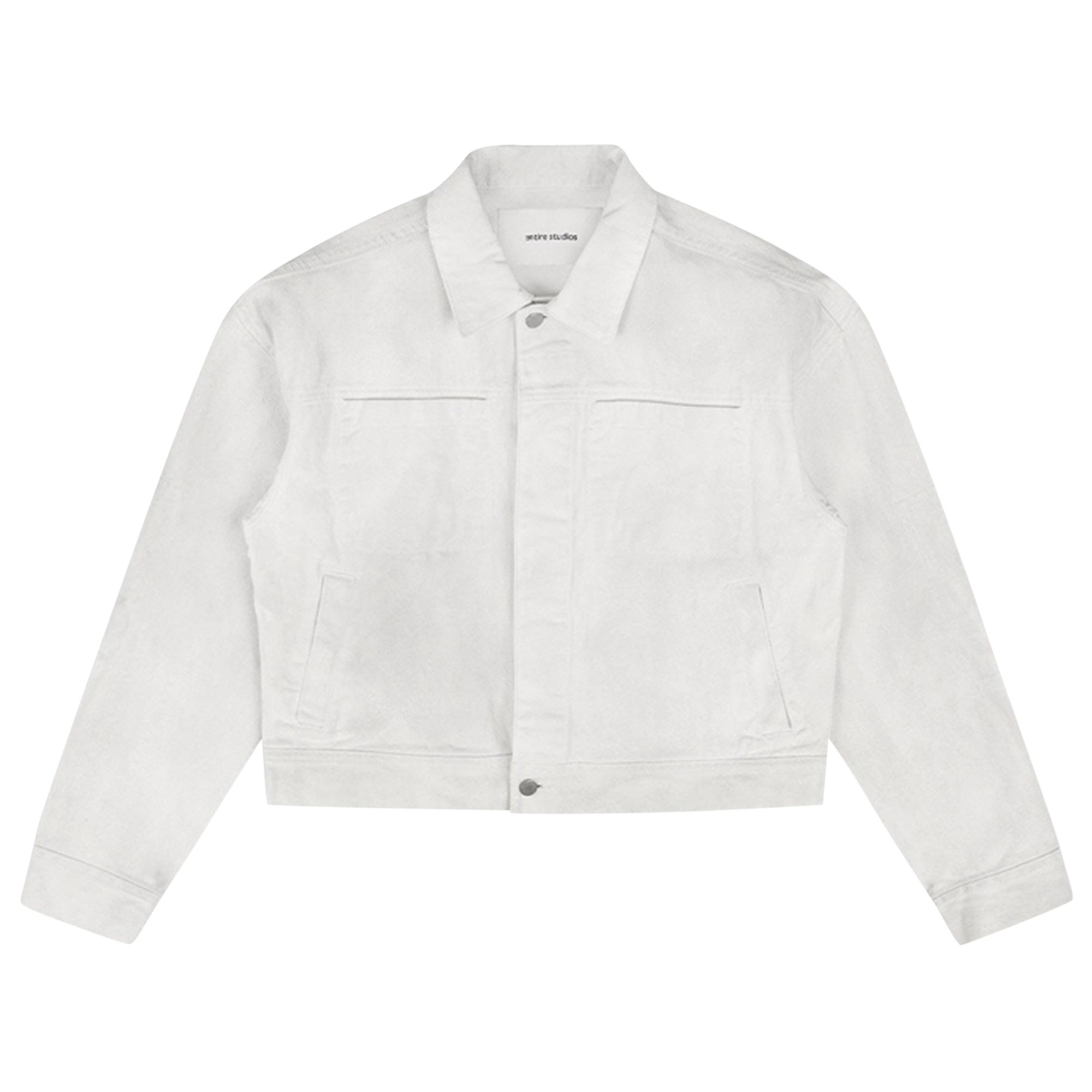 Pre-owned Entire Studios Gem Denim Jacket 'bone' | White | Men's Size M