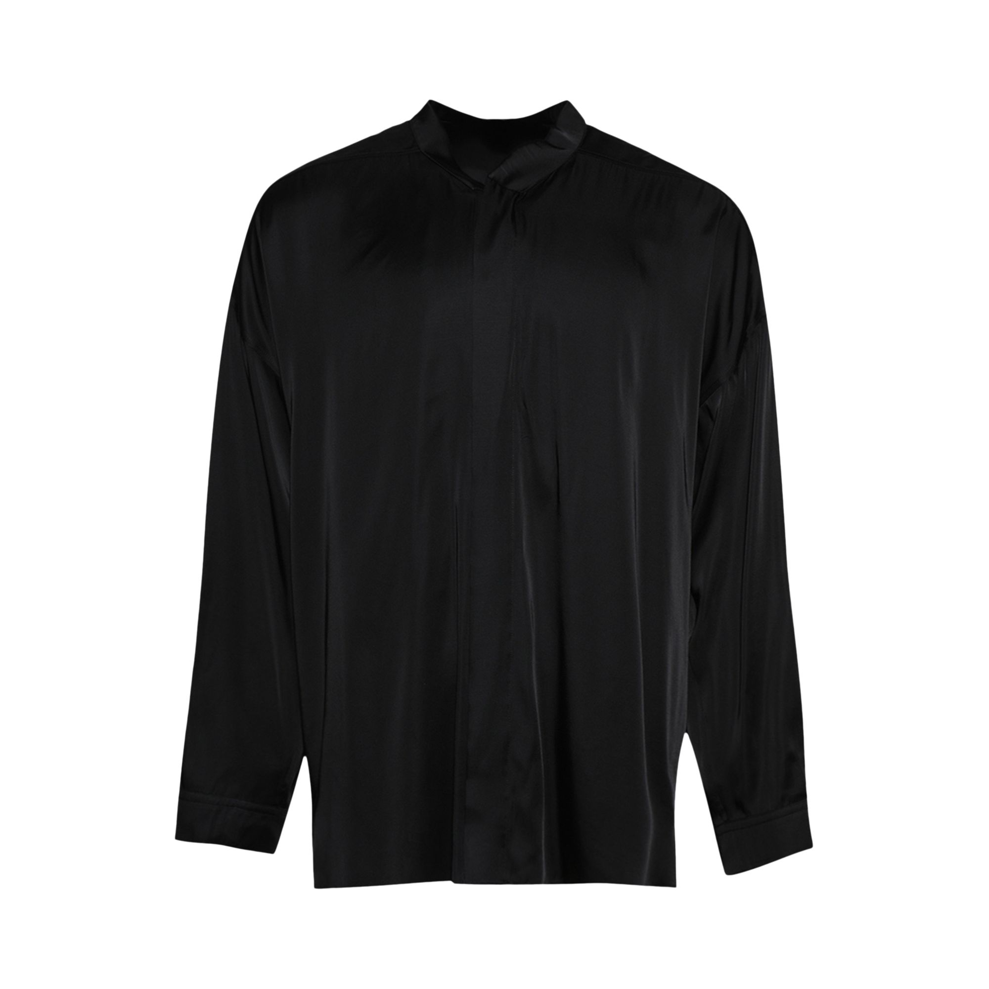 Pre-owned Rick Owens Oversized Snap Collar Faun Shirt 'black' | Men's Size 50