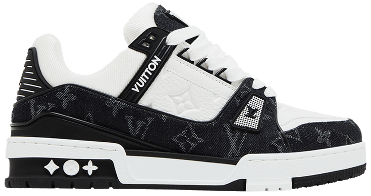 adidas gazelle silver green womens Louis Vuitton LV Trainer Low Monogram Denim White Blue