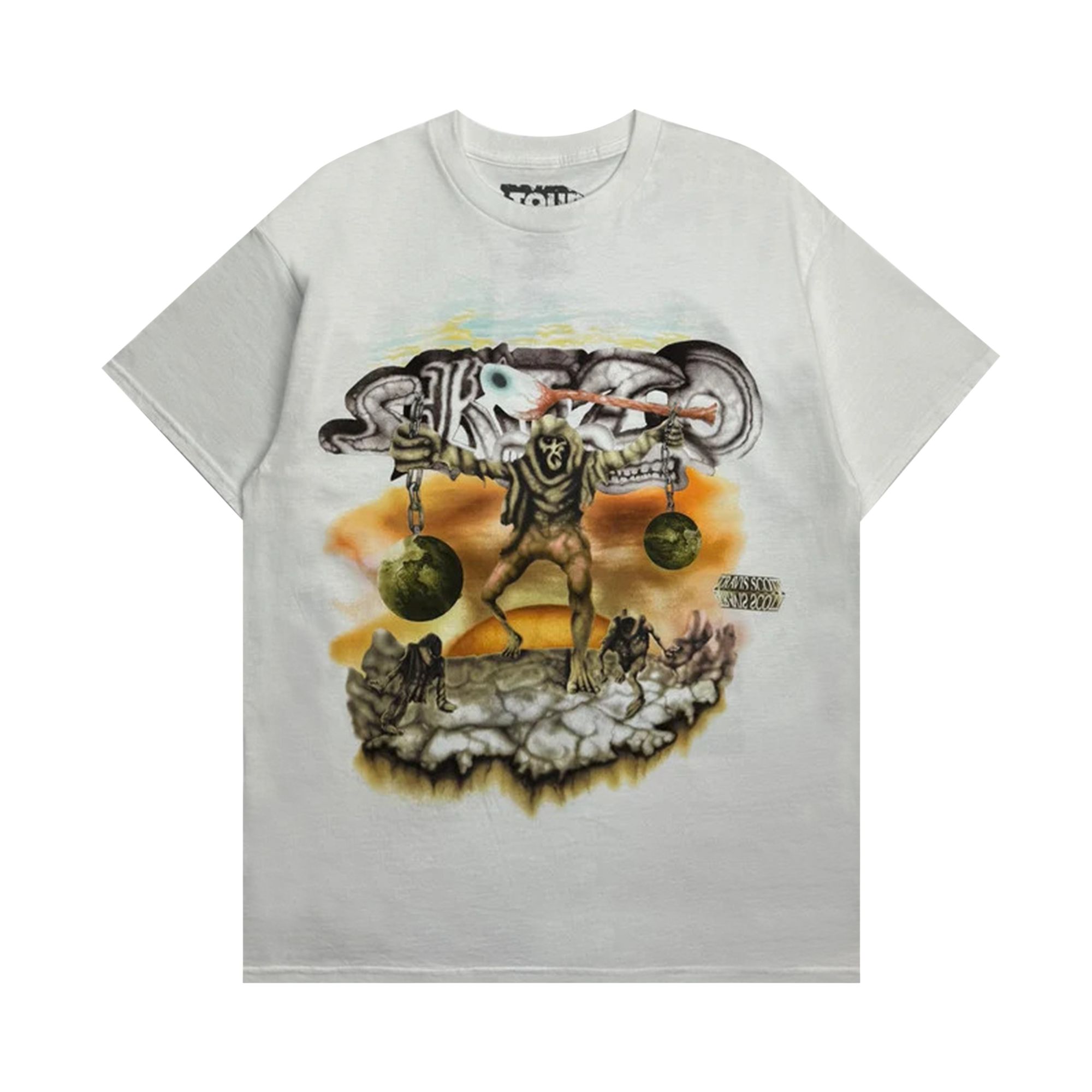 Pre-owned Cactus Jack By Travis Scott South America Skitzo Tee 'white' | Men's Size L