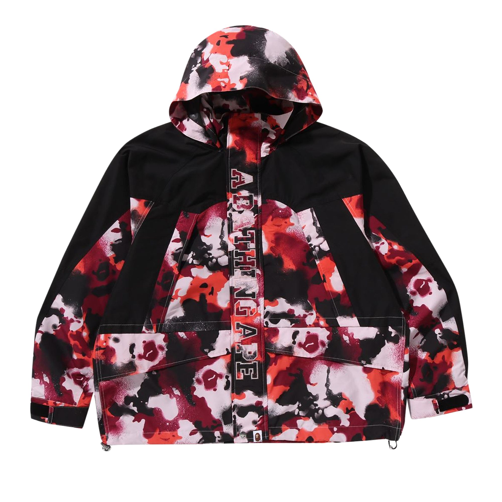 Pre-owned Bape Map Camo Snowboard Jacket 'red' | Men's Size L