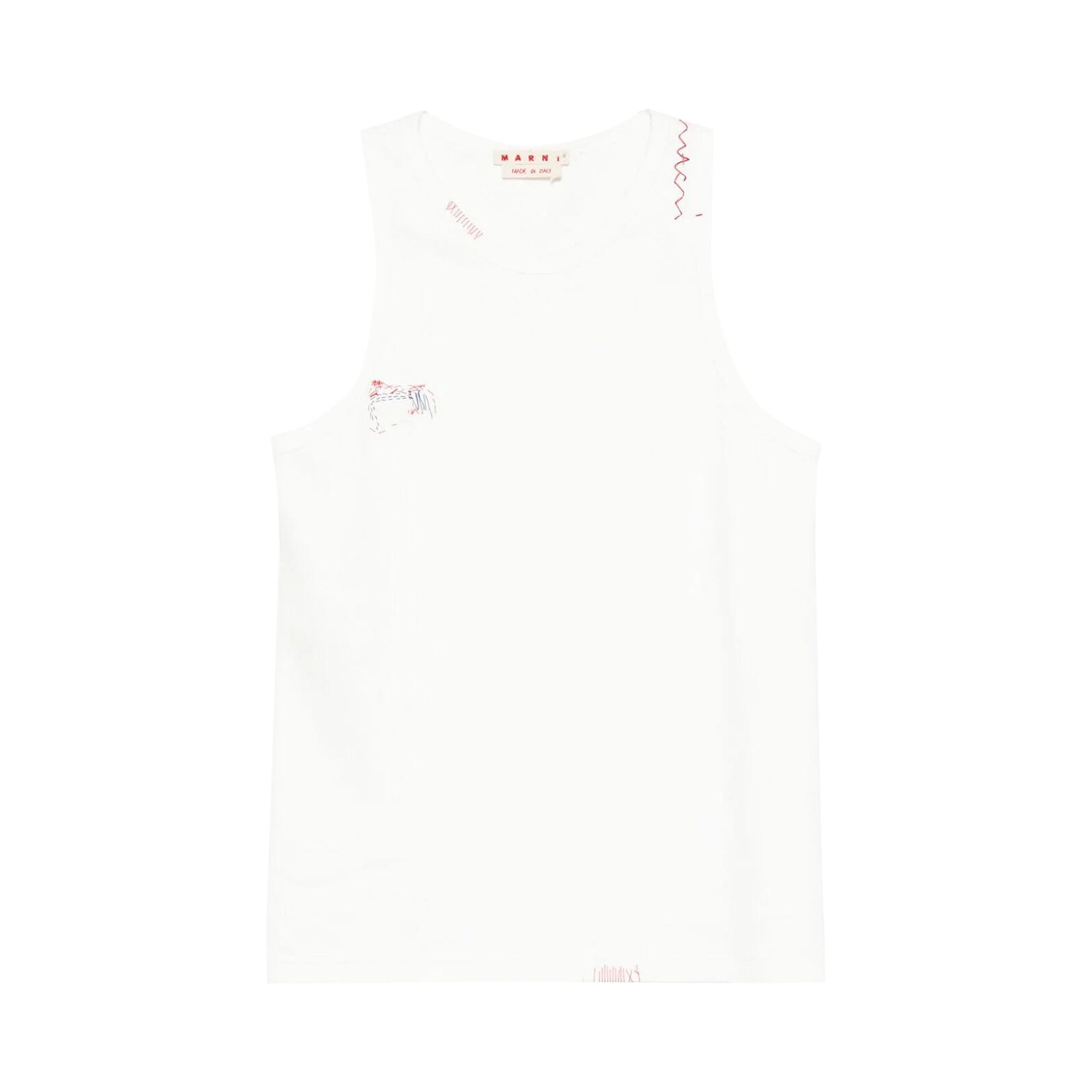 Pre-owned Marni Ribbed Tank Top 'lily White' | Men's Size 48