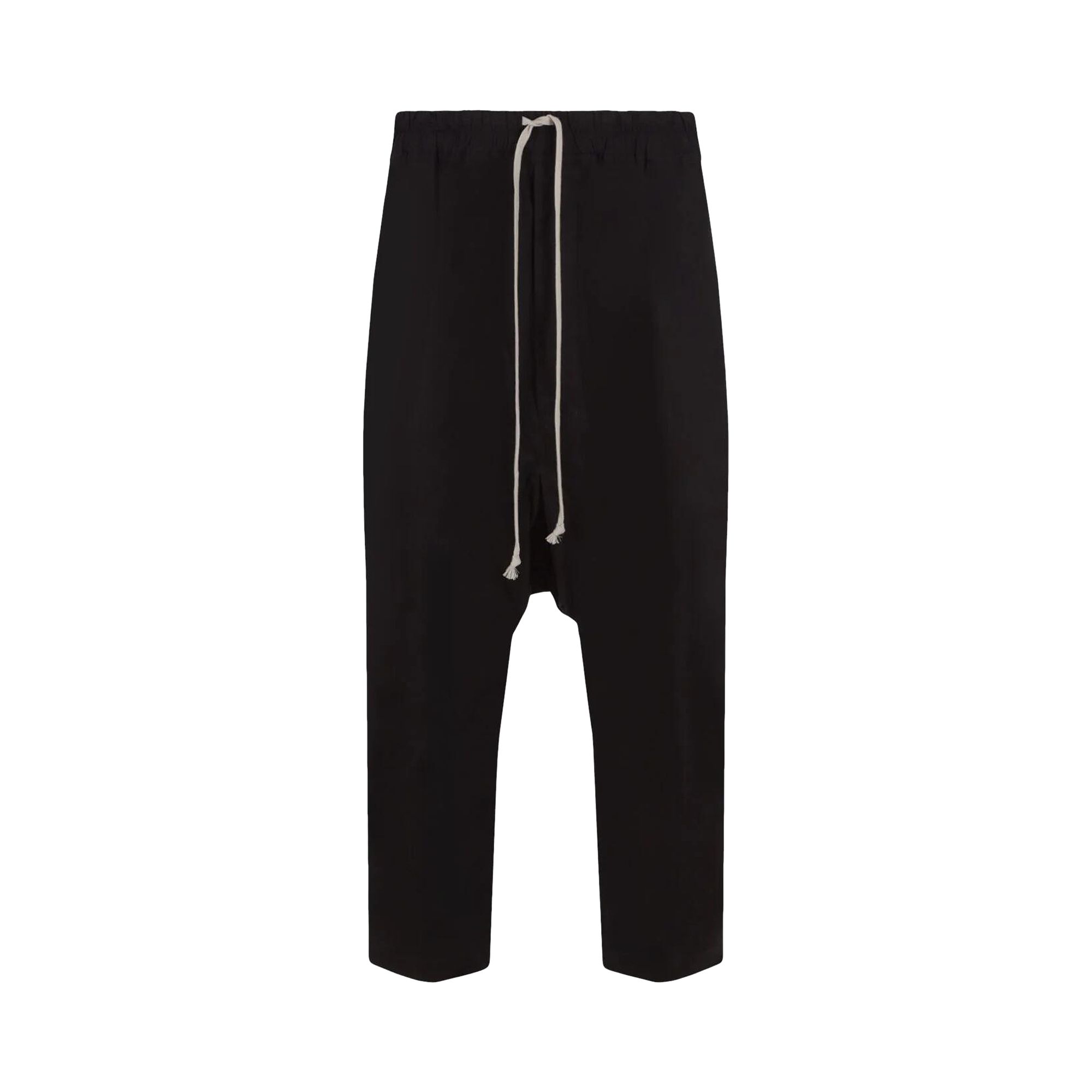 Pre-owned Rick Owens Drawstring Cropped Pants 'black' | Men's Size 52