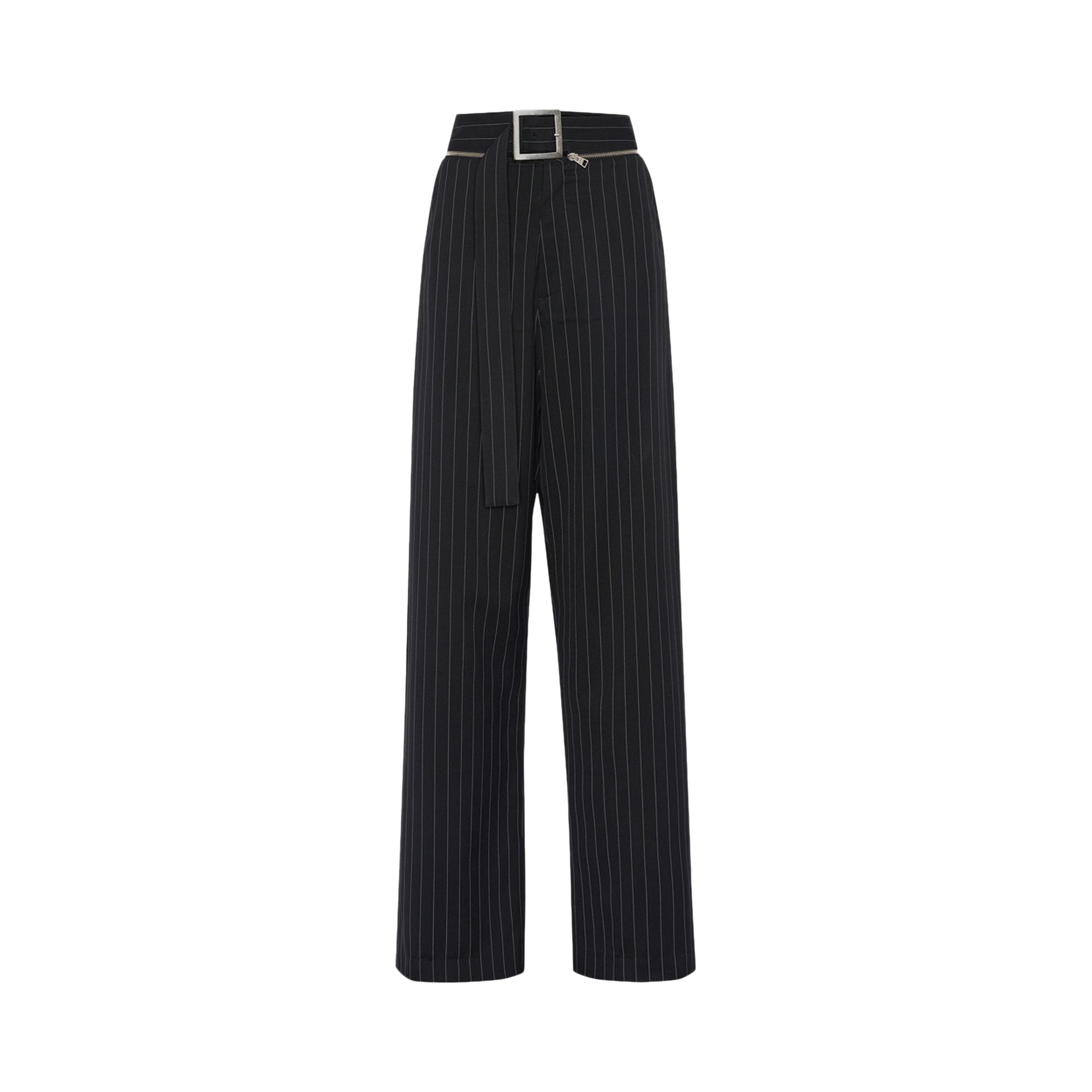 Pre-owned Jean Paul Gaultier Pinstripe Tailored Trouser 'black/white' | Women's Size 34