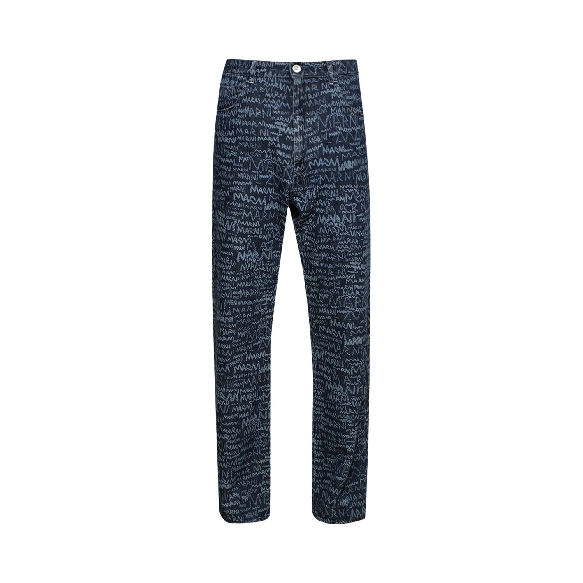Pre-owned Marni Lasered Jeans 'blue Kyanite' | Men's Size 32