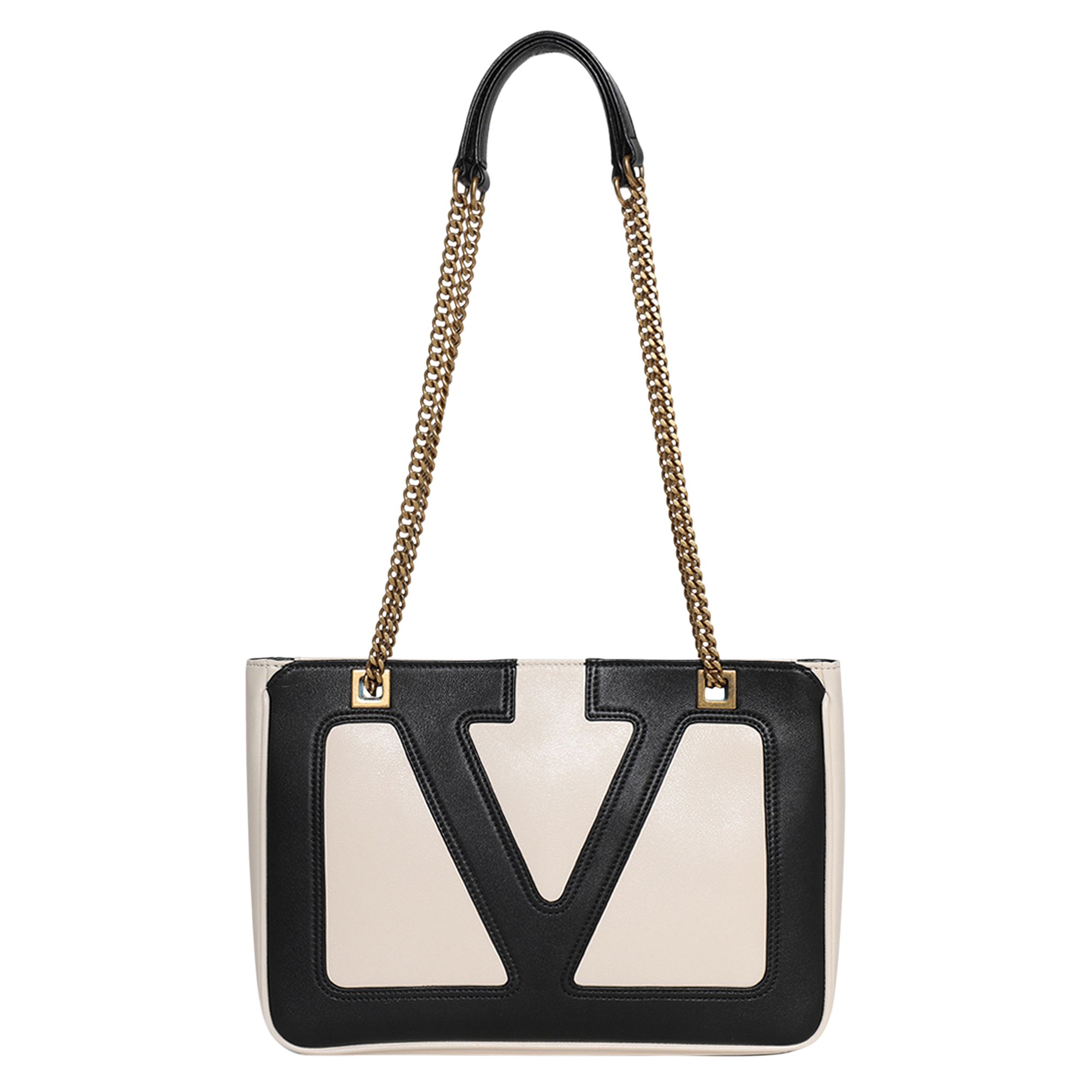 Pre-owned Valentino Garavani Valentino Viva Superstar Shoulder Bag 'butter White/black' | Women's Size Onesize