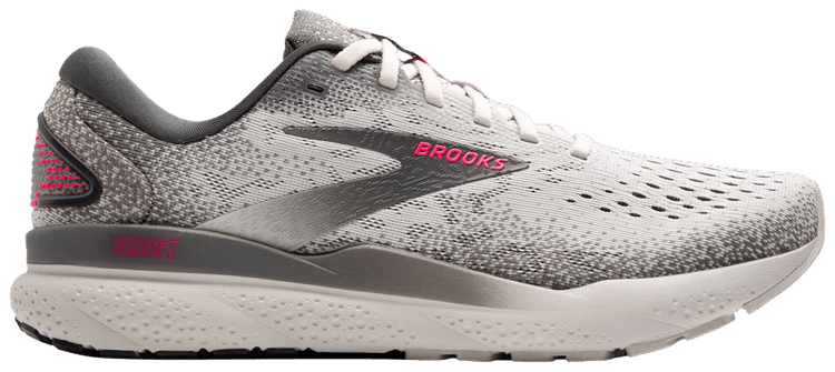 Brooks Wmns Ghost 16 Grey Gargoyle Pink