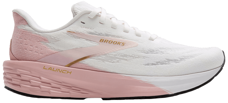 Brooks Wmns Launch 11 White Gold Pink