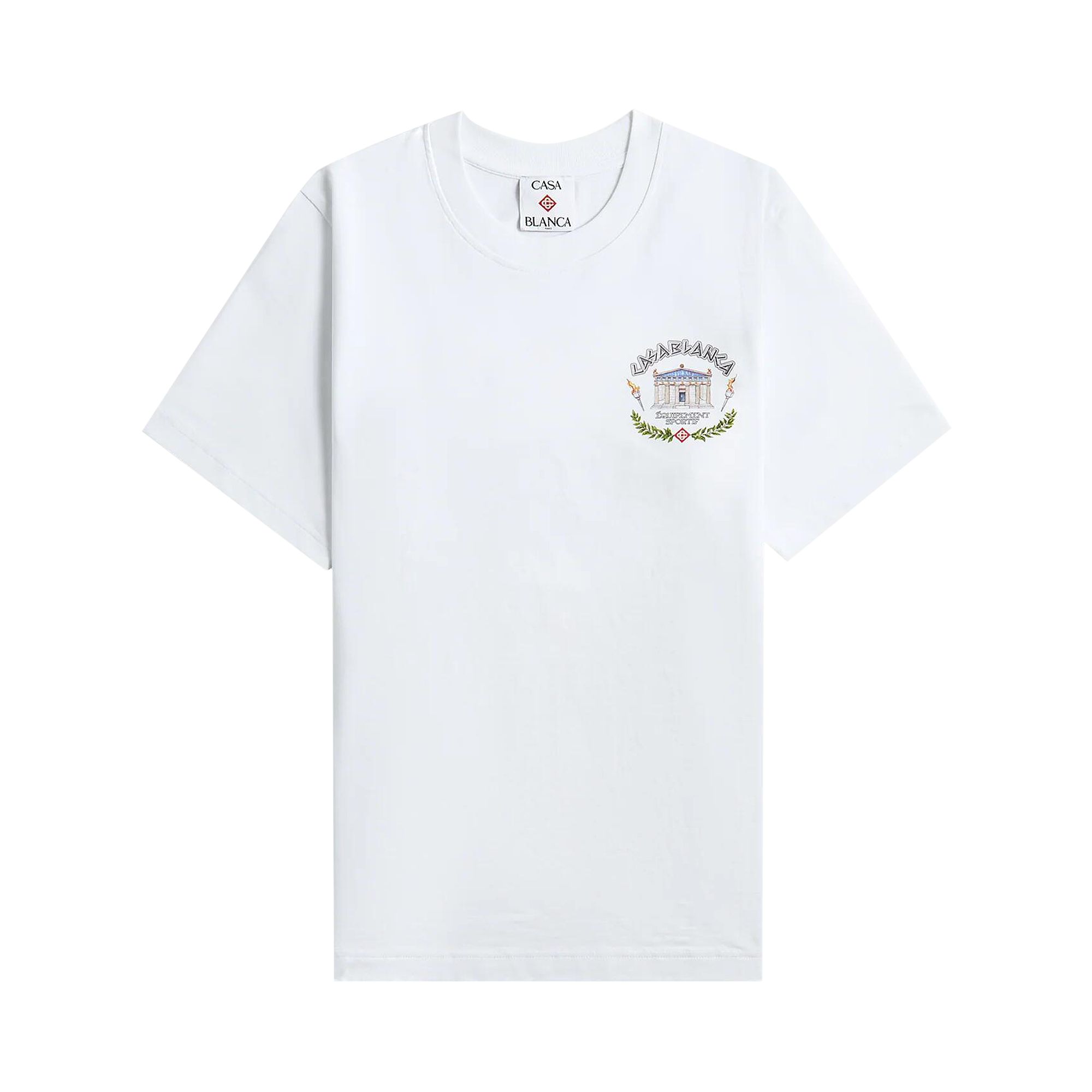 Pre-owned Casablanca Le Temple Du Sport T-shirt 'white' | Men's Size S