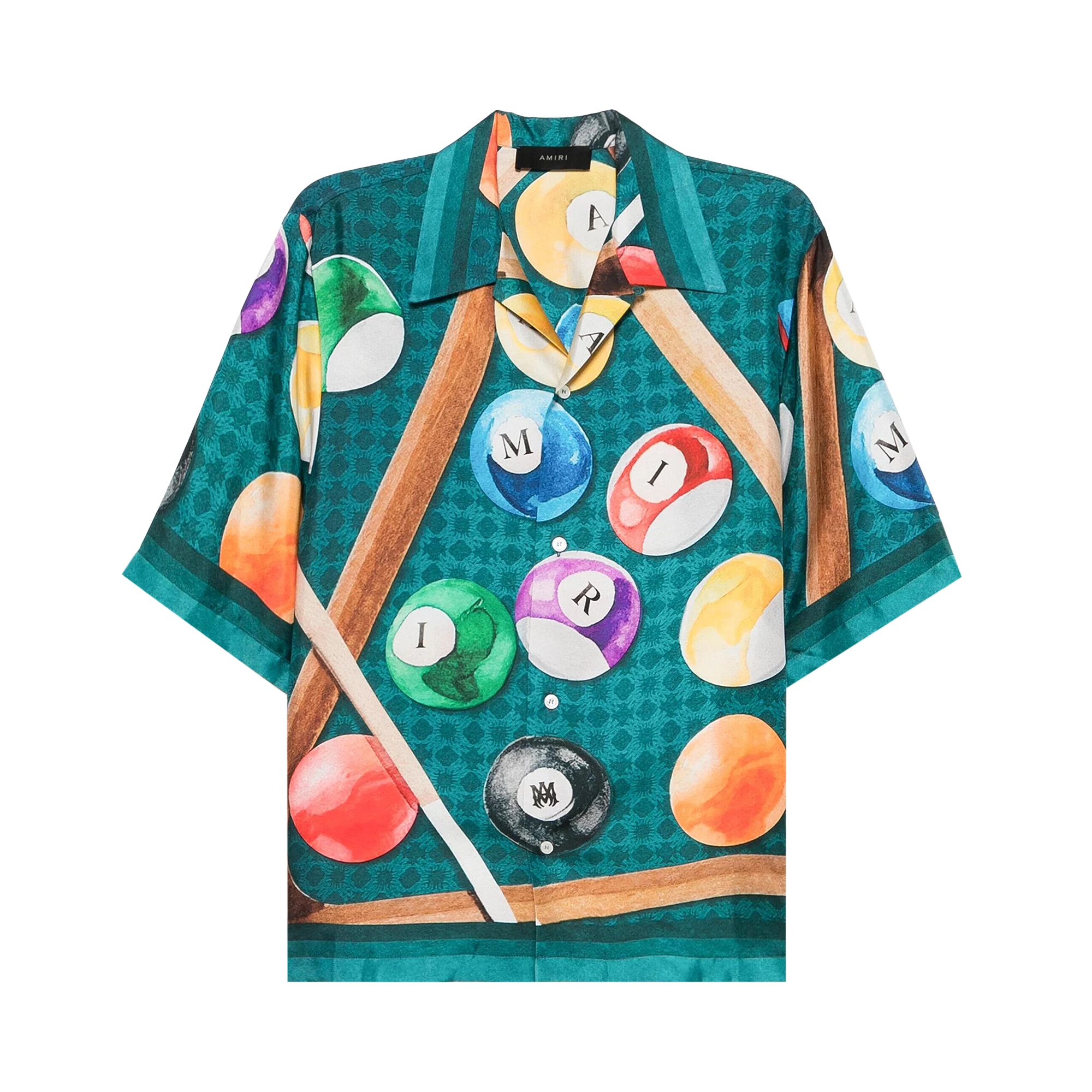 Pre-owned Amiri Billiards Bowling Shirt 'evergreen' | Men's Size Xxl
