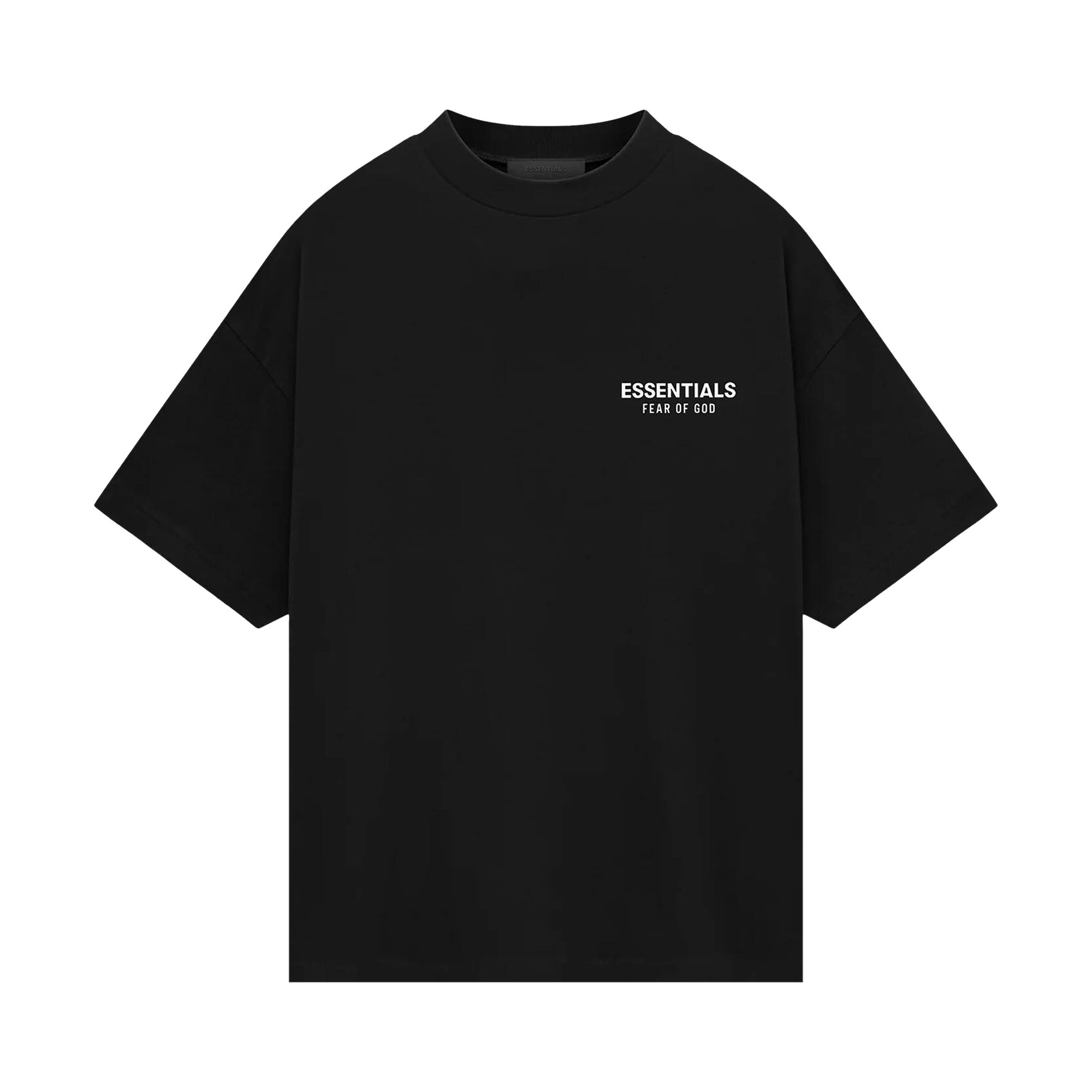 Pre-owned Essentials Fear Of God Jersey Crewneck T-shirt 'black' | Men's Size S