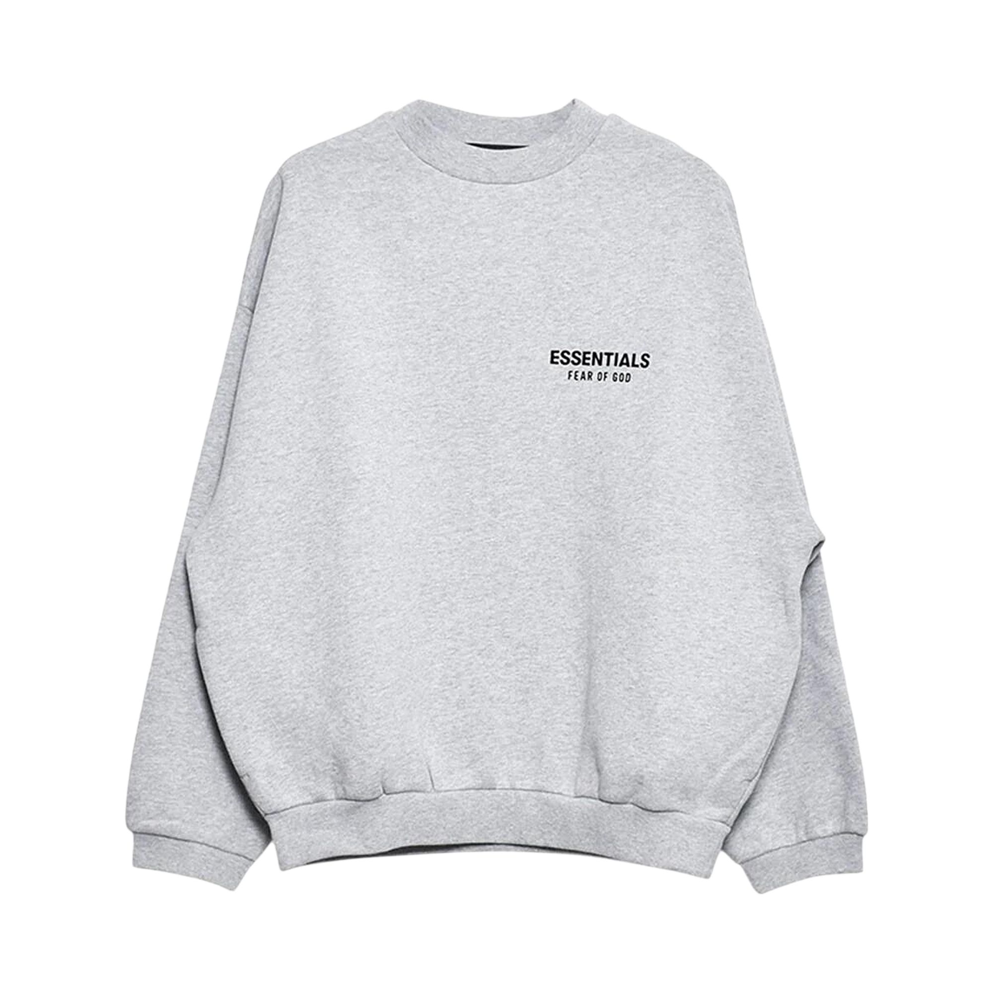 Pre-owned Essentials Fear Of God Fleece Crewneck 'light Heather Grey' | Men's Size Xl In Gray
