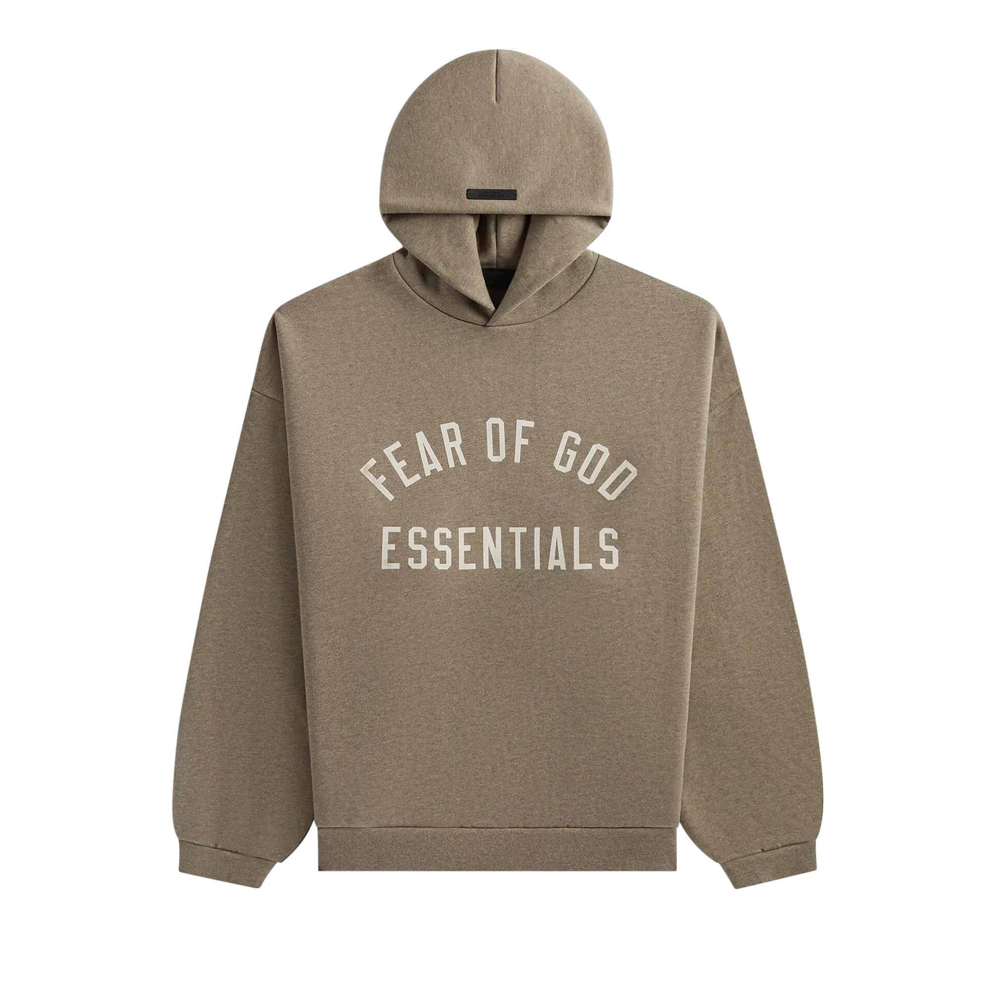 Pre-owned Essentials Fear Of God Fleece Hoodie 'heather Grey' | Men's Size L In Gray