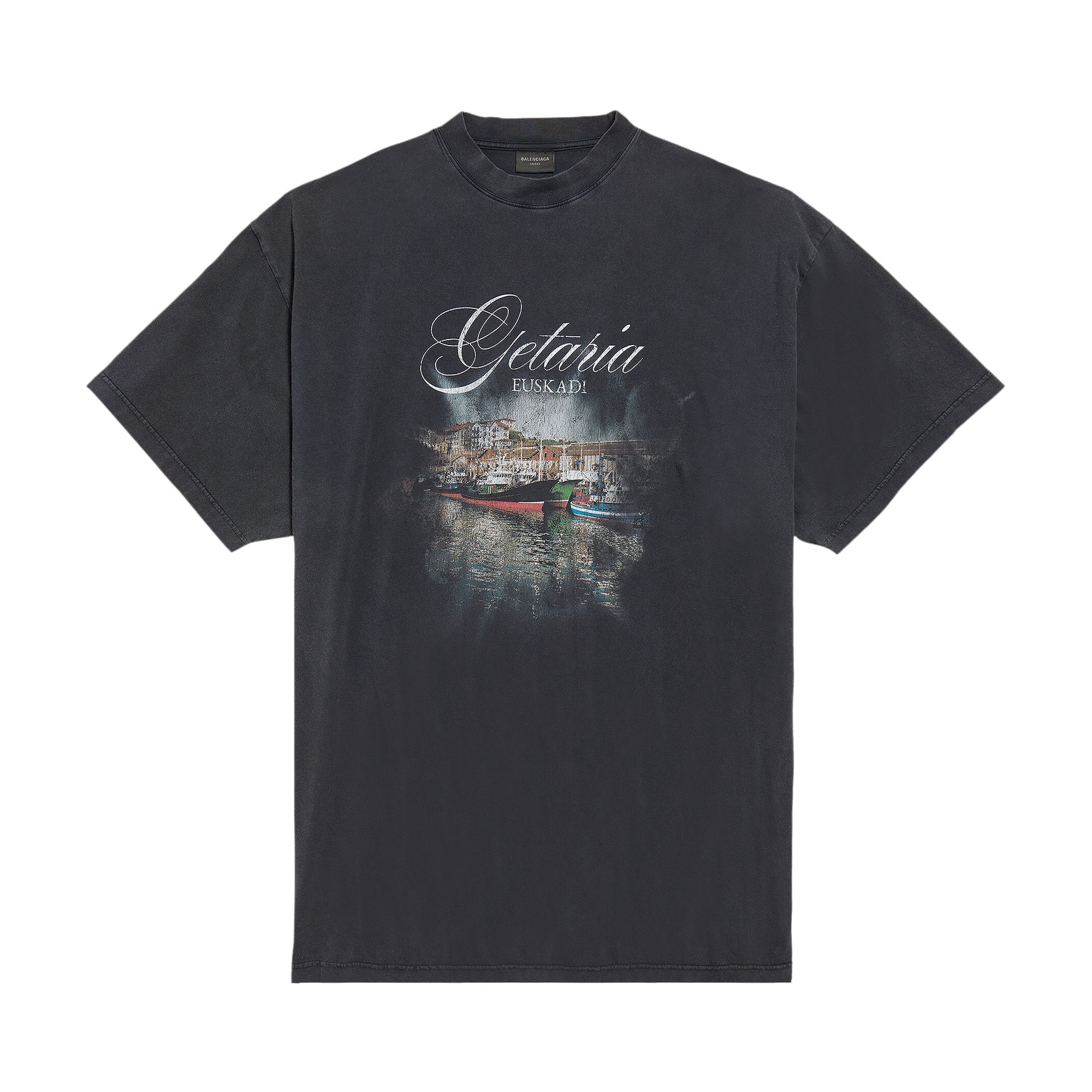 Pre-owned Balenciaga Oversize Fit Getaria T-shirt 'faded Washed Black' | Men's Size 1