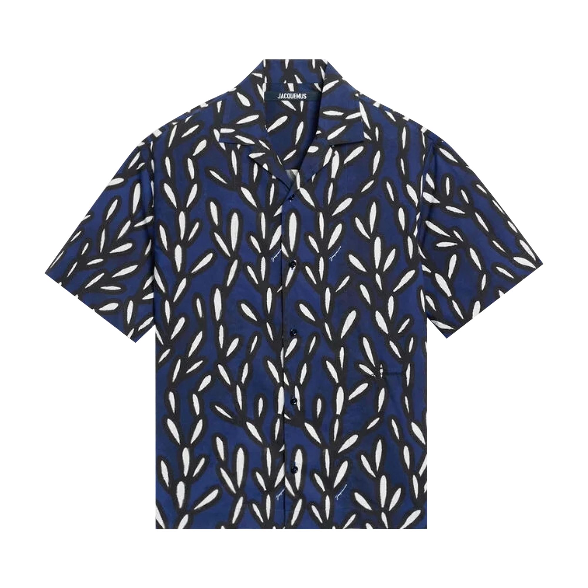 Pre-owned Jacquemus La Chemise Jean 'print Navy/black' | Blue | Men's Size 54
