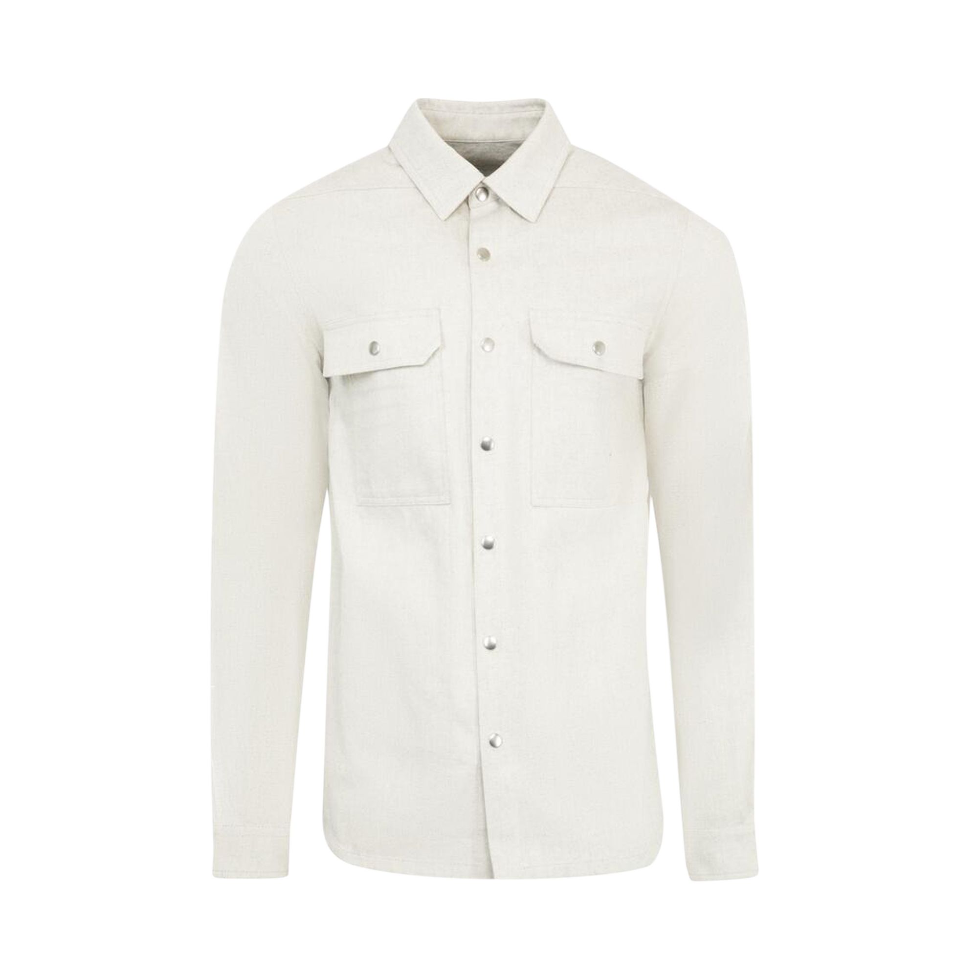 Pre-owned Rick Owens Flap Pocket Shirt Jacket 'dinge' | White | Men's Size 50