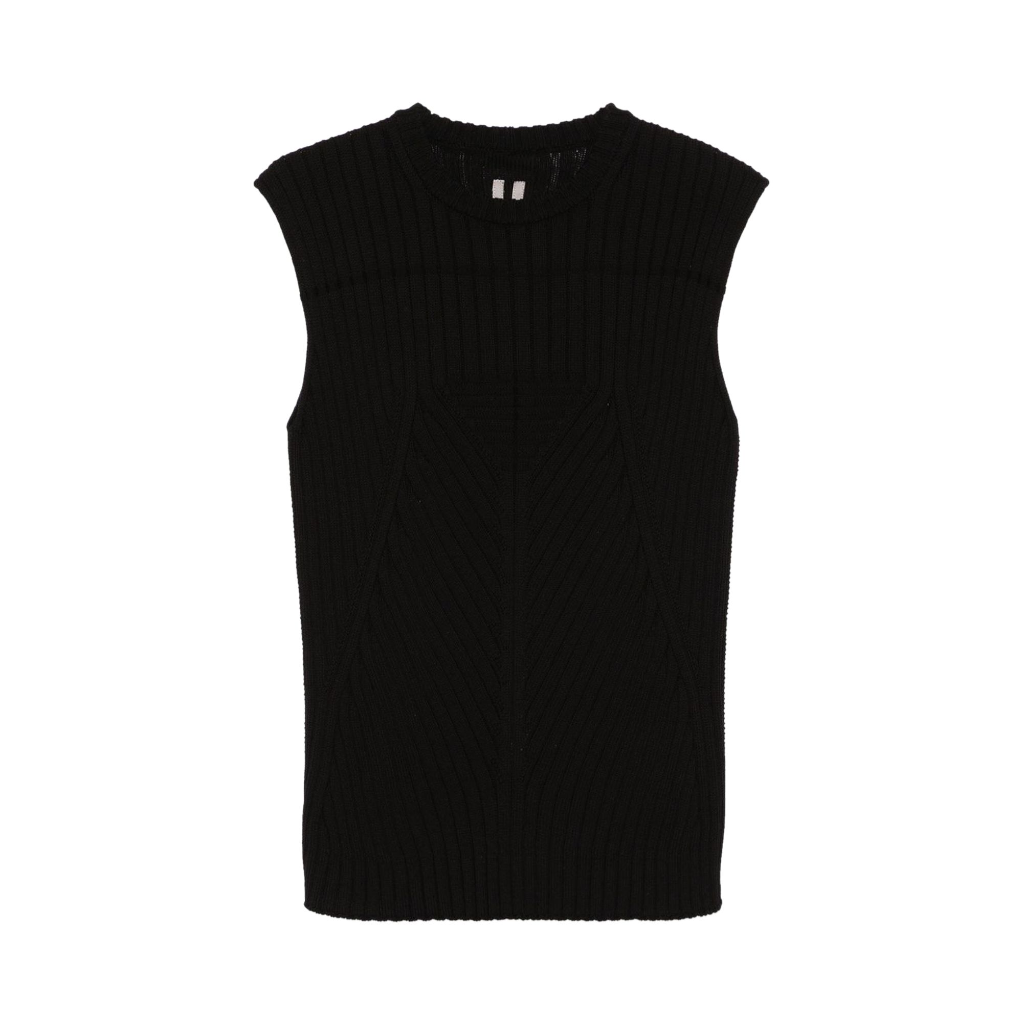 Pre-owned Rick Owens Ribbed Knit Vest 'black' | Men's Size Xl