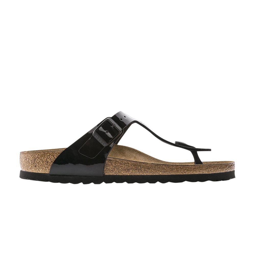 Pre-owned Birkenstock Wmns Gizeh Birko-flor Patent 'black' | Women's Size 40