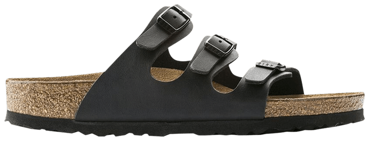 Birkenstock Wmns Florida Soft Footbed Birko Flor Black