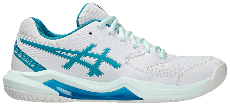 ASICS Wmns Gel Dedicate 8 Wide White Teal Blue