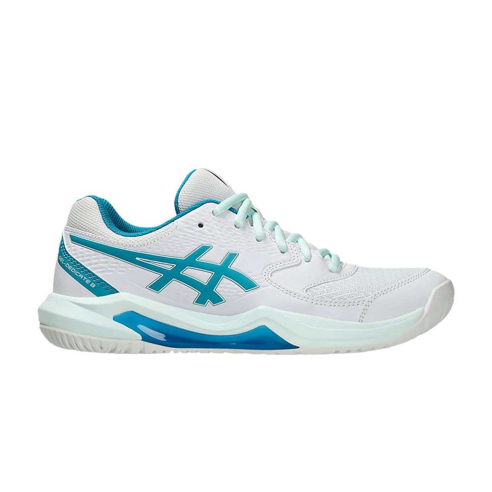 ASICS Wmns Gel Dedicate 8 Wide 'White Teal Blue' | Women's Size 7 - 1042A235-103